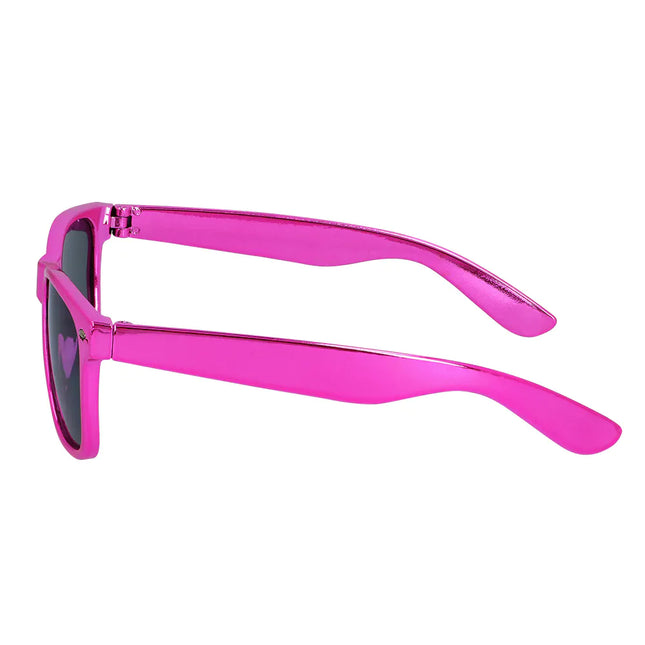 Lunettes de soleil roses brillantes