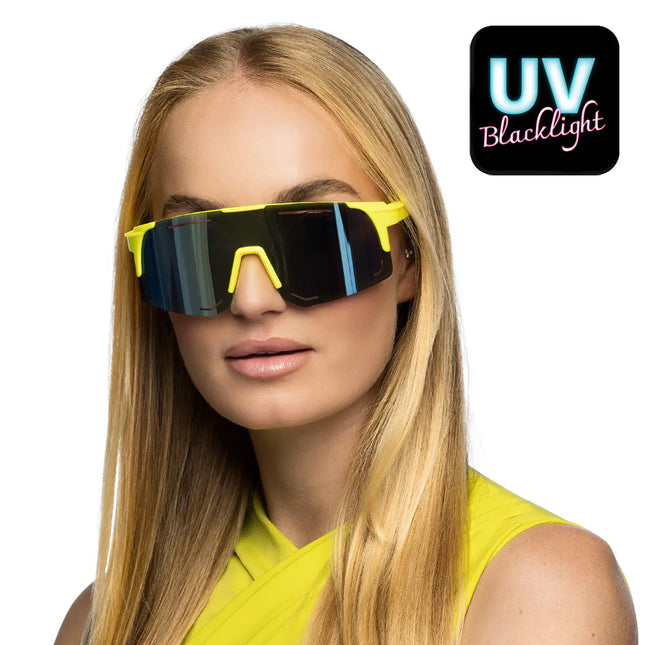 Lunettes de ski noires et jaunes