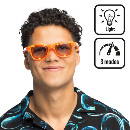 Lunettes de fête LED Clignotant orange