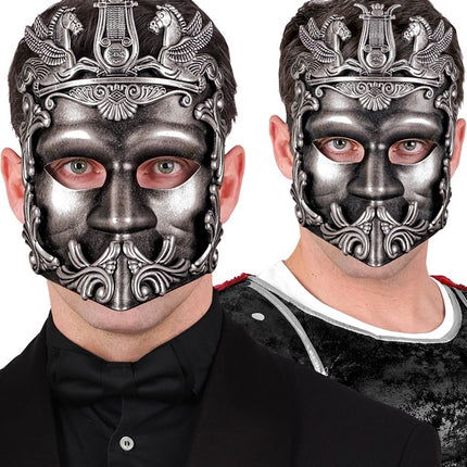 Masque romain argent