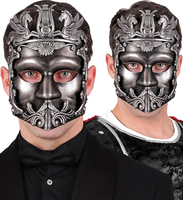 Masque romain argent