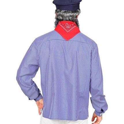 Chemise Zeeman blanche et bleue