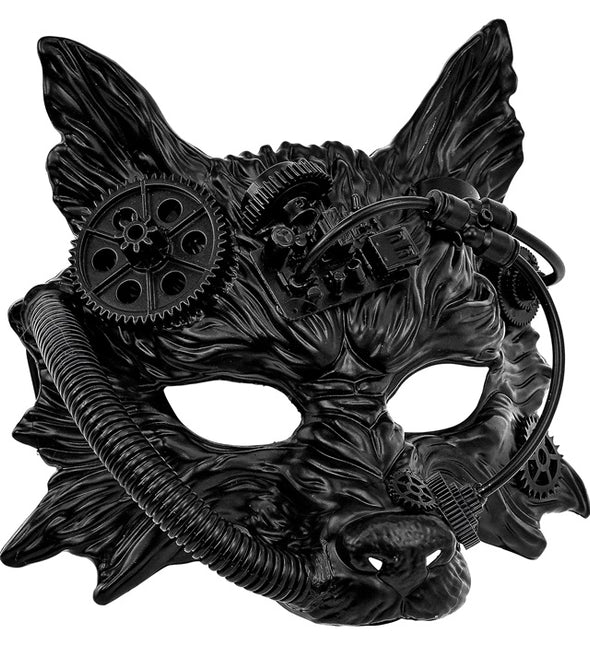 MASQUE DE LOUP STEAMPUNK NOIR