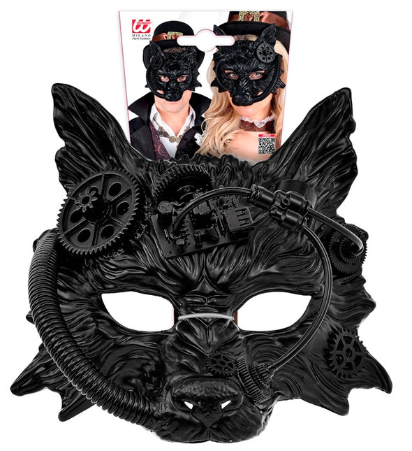 MASQUE DE LOUP STEAMPUNK NOIR