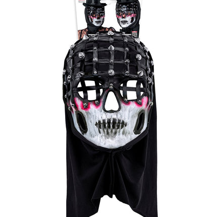 Masque d'Halloween Noir Blanc Squelette Maille