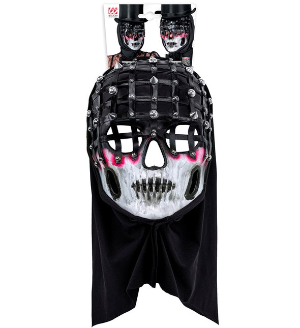 Masque d'Halloween Noir Blanc Squelette Maille