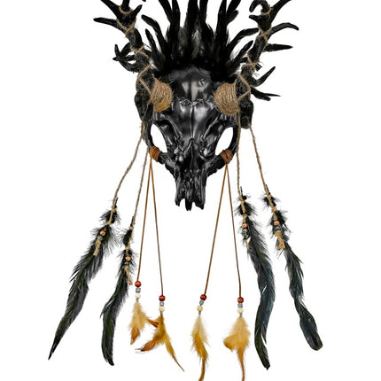 Masque d'Halloween Taureau avec plumes