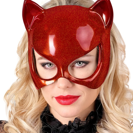 MASQUE YEUX DE CHAT ROUGE