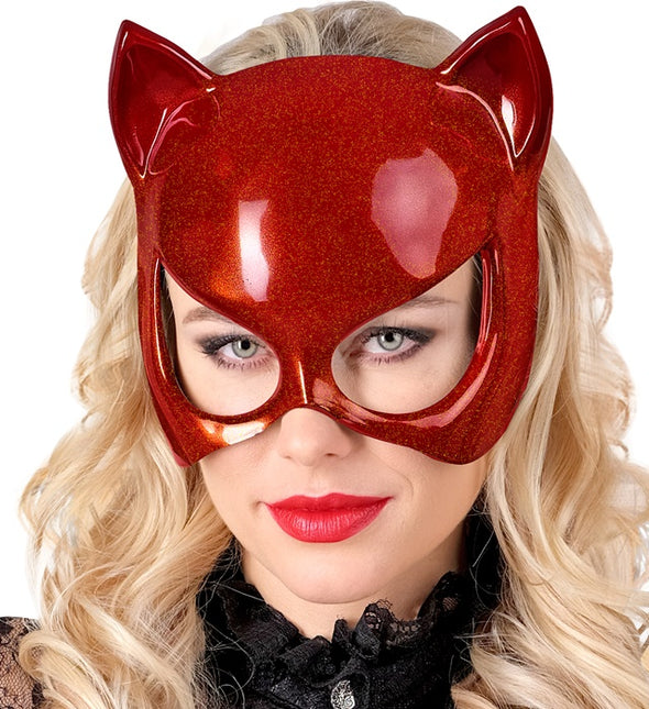 MASQUE YEUX DE CHAT ROUGE