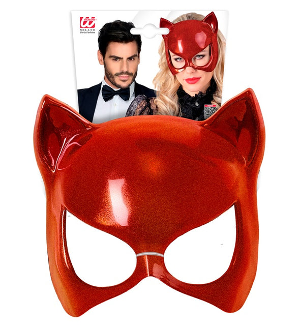 MASQUE YEUX DE CHAT ROUGE