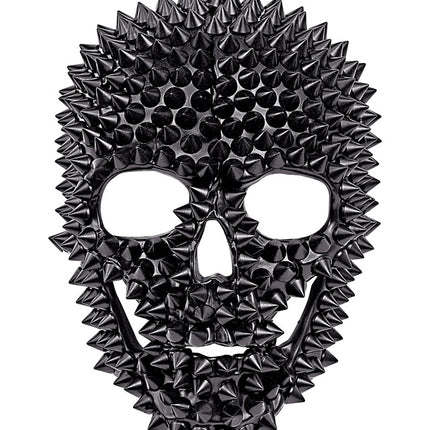 Masque crâne noir avec clous