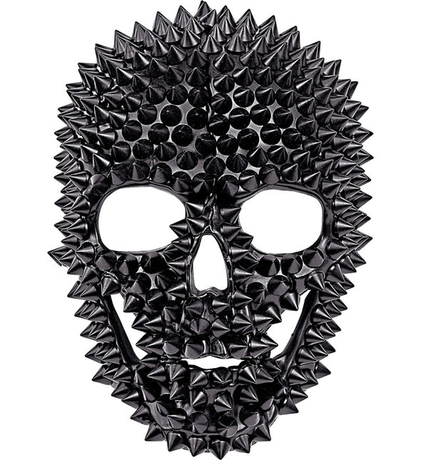 Masque crâne noir avec clous