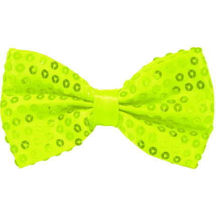 Noeud vert fluo à paillettes