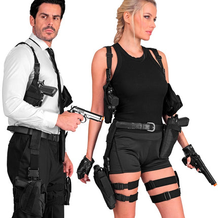 Holster jambe droite noir Tactical Uni