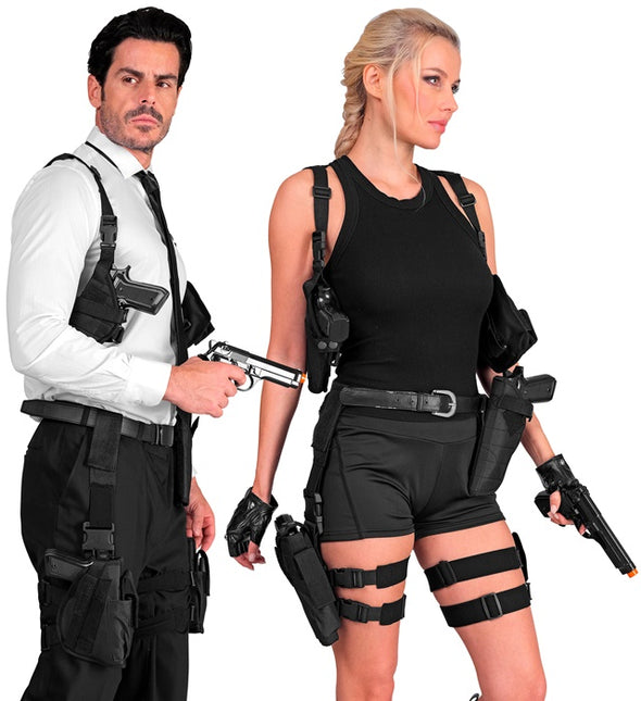 Holster jambe droite noir Tactical Uni