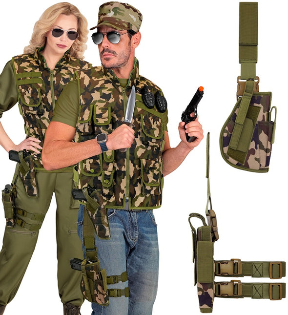 Holster jambe droite camouflage