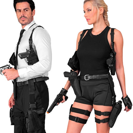 Holster pour jambe gauche Noir