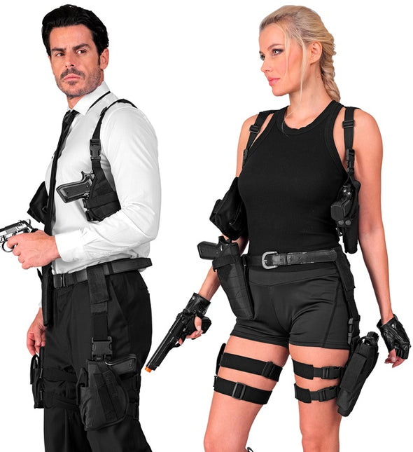 Holster pour jambe gauche Noir