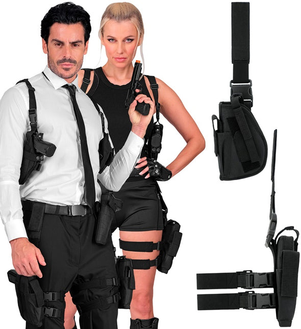 Holster pour jambe gauche Noir