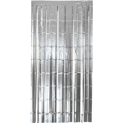 Tapis de rideau de porte argenté 2m