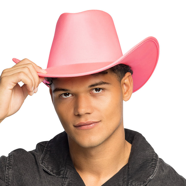 Chapeau de cow-boy Blaze - Rose fluo UV