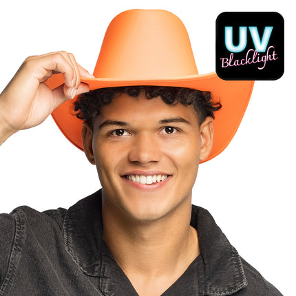 Chapeau cowboy Blaze orange fluo