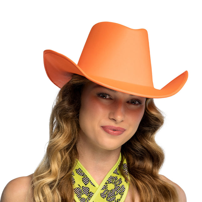 Chapeau cowboy Blaze orange fluo
