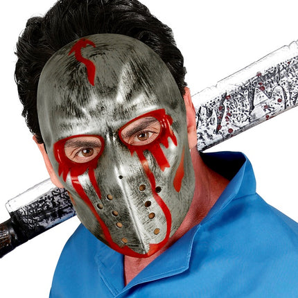 MASQUE DE HOCKEY ENSANGLANTÉ