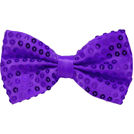 Noeud violet pailleté