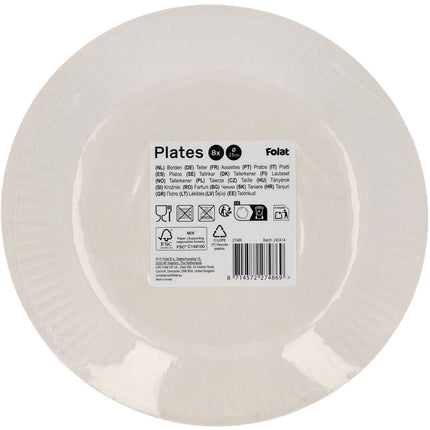 Assiettes Princesse 23cm 8pcs