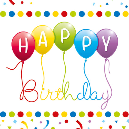 Sacs à partager Happy Birthday 6pcs