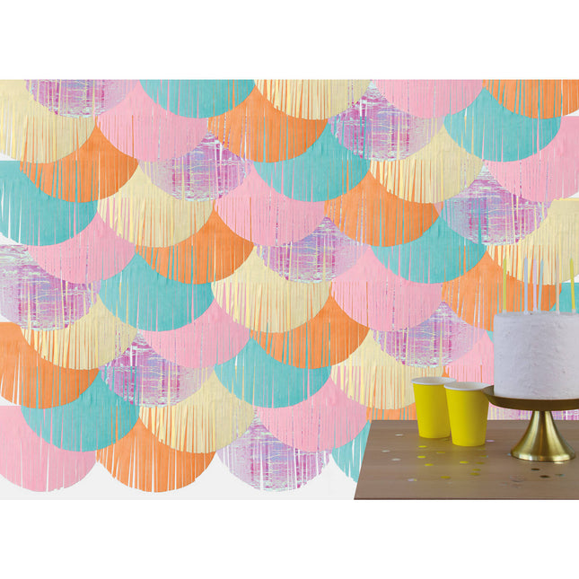 Décoration murale colorée Pastel 2m