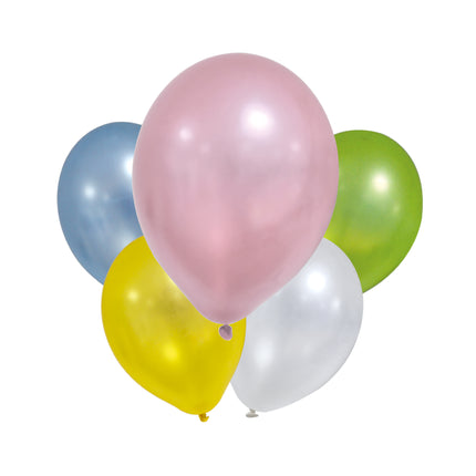 Ballons colorés métalliques vides 8pcs