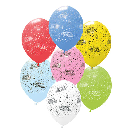Ballons d'anniversaire vides 28cm 6pcs