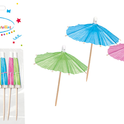 Autocollants colorés pour cocktails Parasol 10pcs