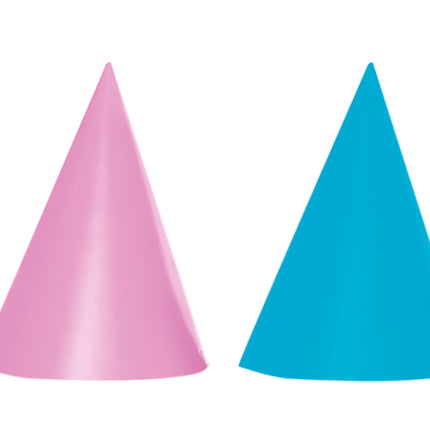 Party Essentials Chapeaux unicolores (couleurs assorties) 6St