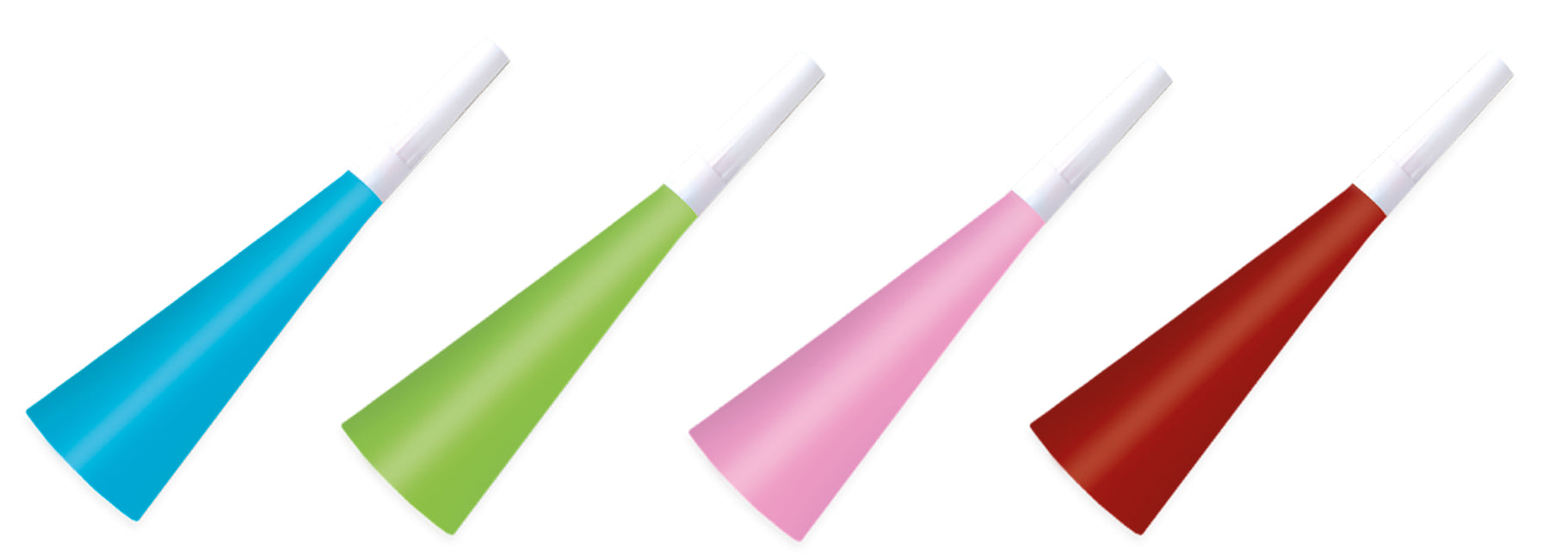 Party Essentials Cornes Unicolores (couleurs assorties) 4St
