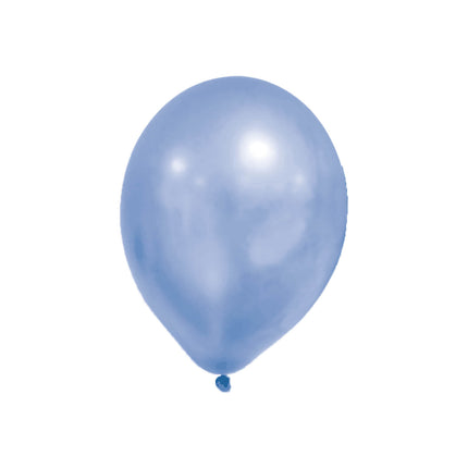 Ballons de baudruche bleus métalliques pastel vides 8pcs
