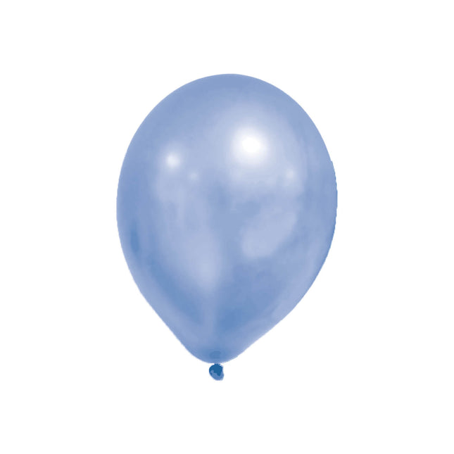 Party Essentials Metallic Pastel Balloons Blue 8St