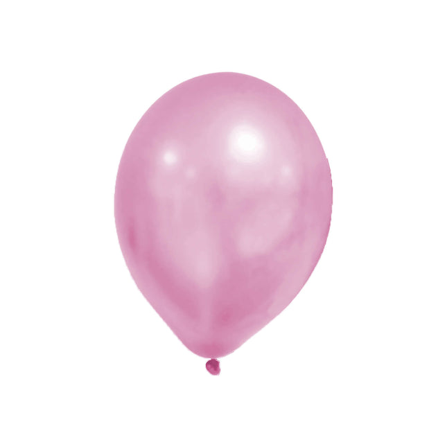 Ballons roses métalliques pastel vides 8pcs