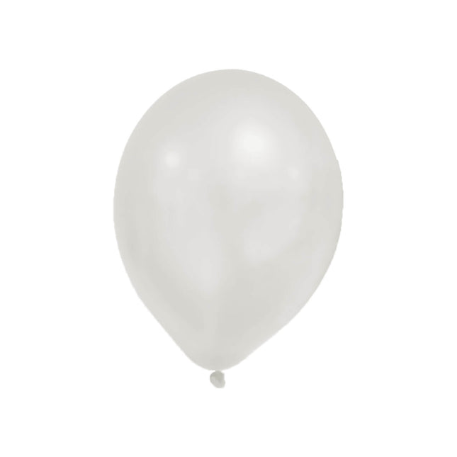 Ballons de fête Metallic Pastel White 8pcs