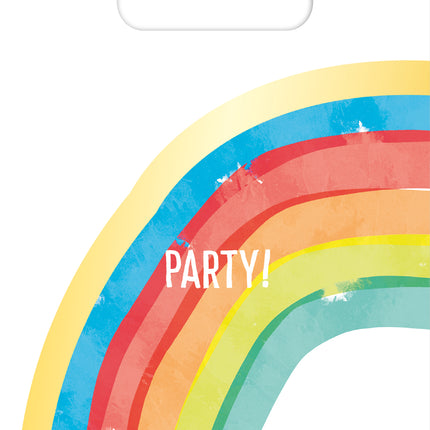 Sacs de fête en plastique Rainbow Party 6St