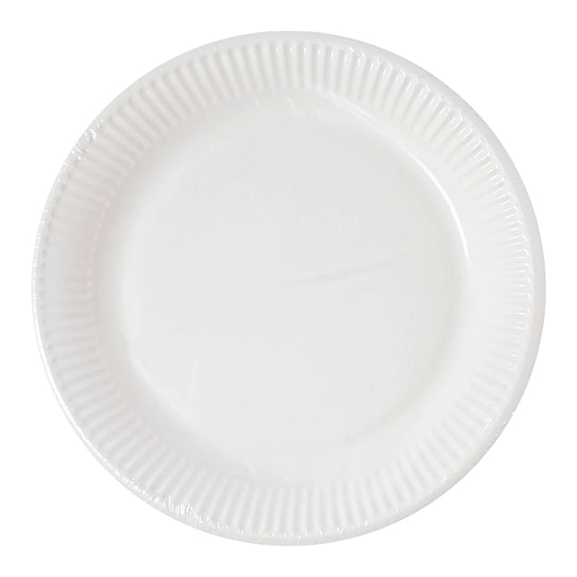 Produits en papier blanc Assiettes en papier blanc 23Cm Maison et industrie Compostable certifié 10St
