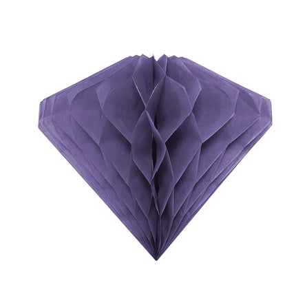 Party Essentials Décoration suspendue en nid d'abeilles Diamant 20Cm violet 1St