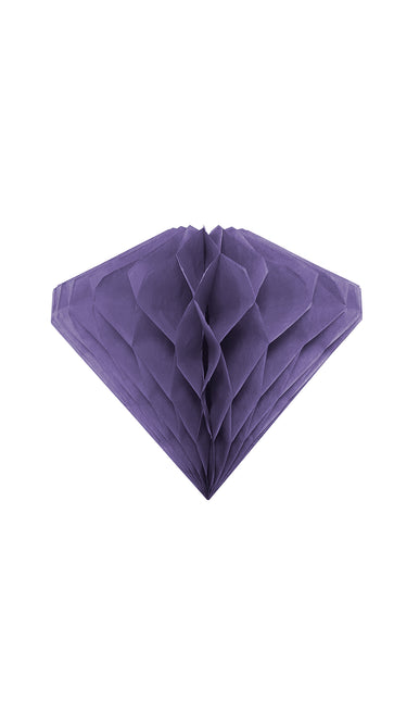 Party Essentials Décoration suspendue en nid d'abeilles Diamant 20Cm violet 1St
