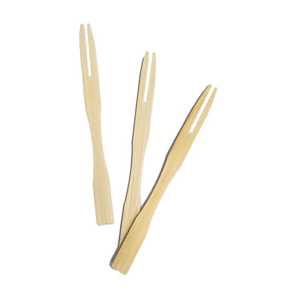 Fourchettes brunes Mini bois 24pcs