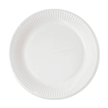 Produits en papier blanc Assiettes en papier blanc 20Cm Maison et industrie compostables certifiées 10St
