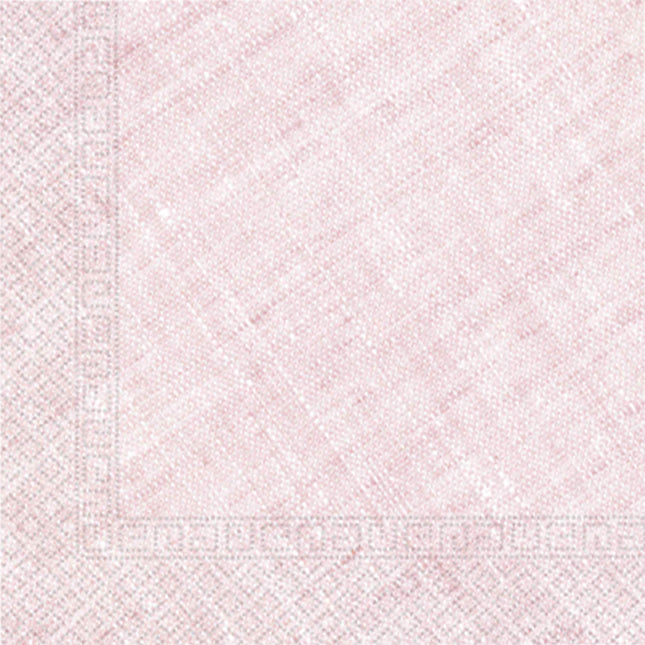 Serviettes de table rose pâle Pastel 33cm 20pcs