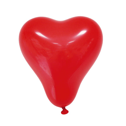 Party Essentials Ballons en forme de coeur Rouge 8St