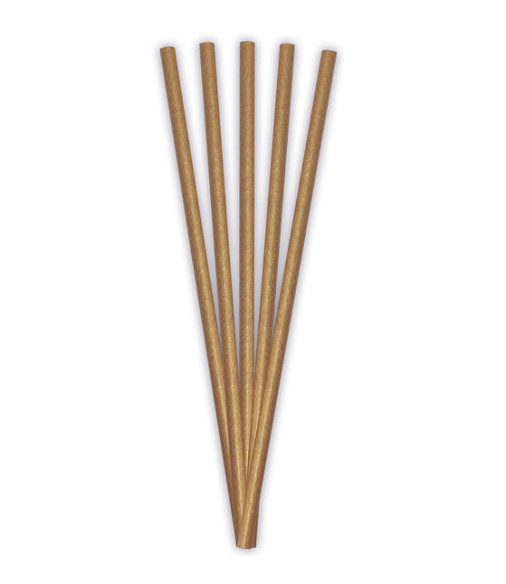 Pailles à boire en papier Pailles à boire en papier kraft 19.7X0.6Cm 24pcs